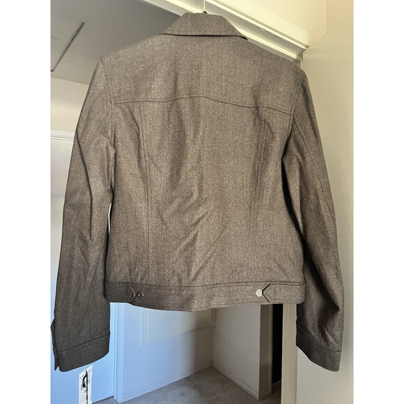 VTG Ralph Lauren Sport Wool Blazer 8 Brown Stretch New Modernist Style 31891 2V - Picture 7 of 16